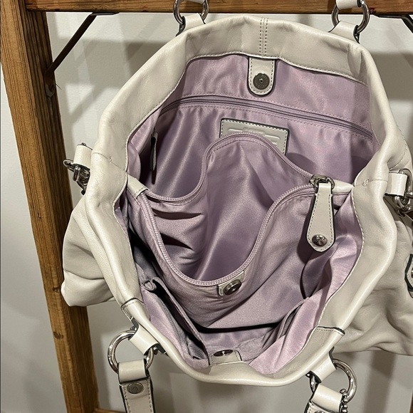 Coach Ashley Pearl White Tote - Picture 3 of 7